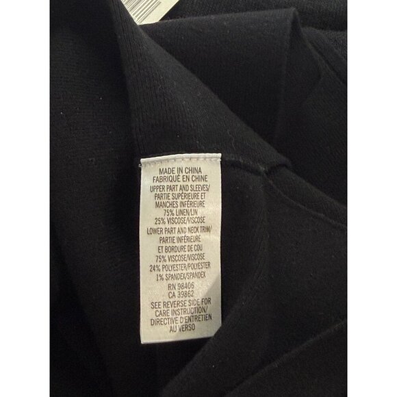 Theory Revolve NWT Enchanted Ofenia Sweater Black Linen Viscose Timeless Size L - Picture 8 of 10